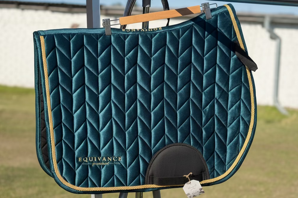 Velvet saddle pad - Victory in turquoise 🦋