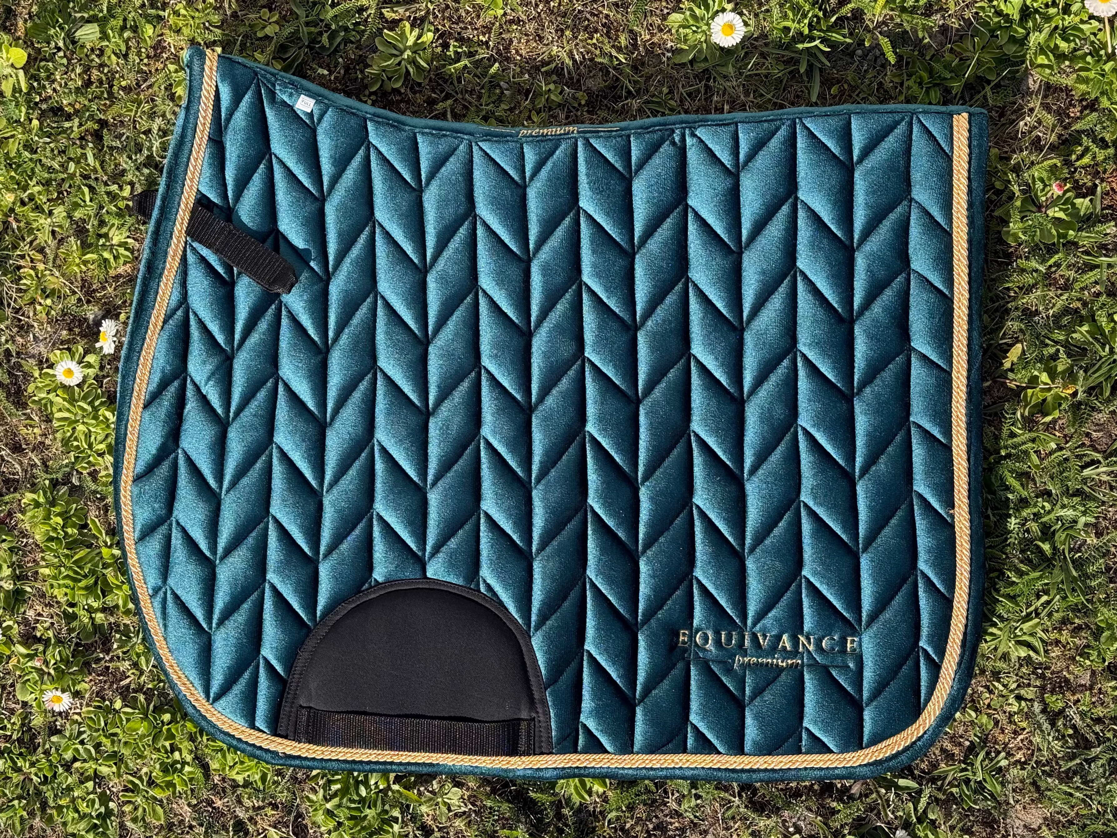 Velvet saddle pad - Victory in turquoise 🦋