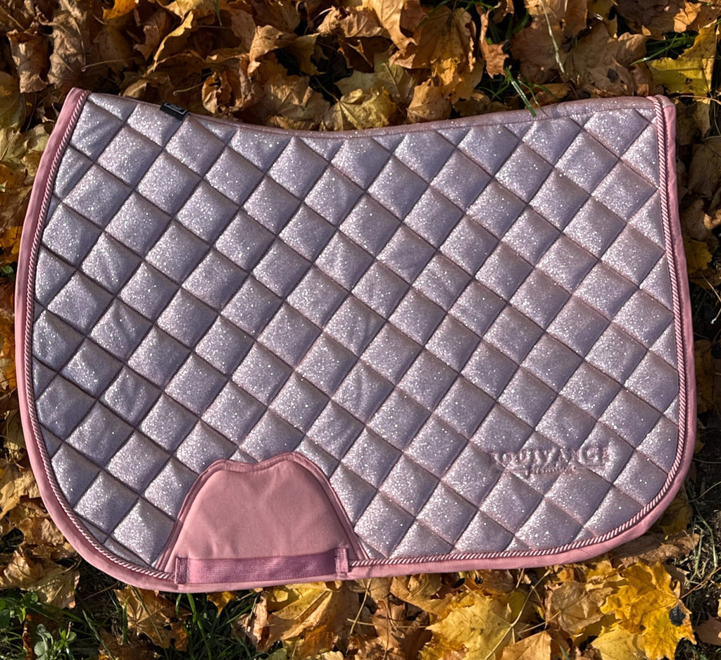Full glitter pink saddle pad