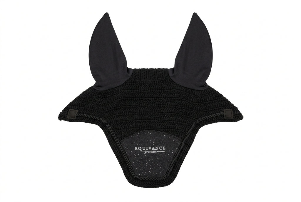Full glitter black ear bonnet