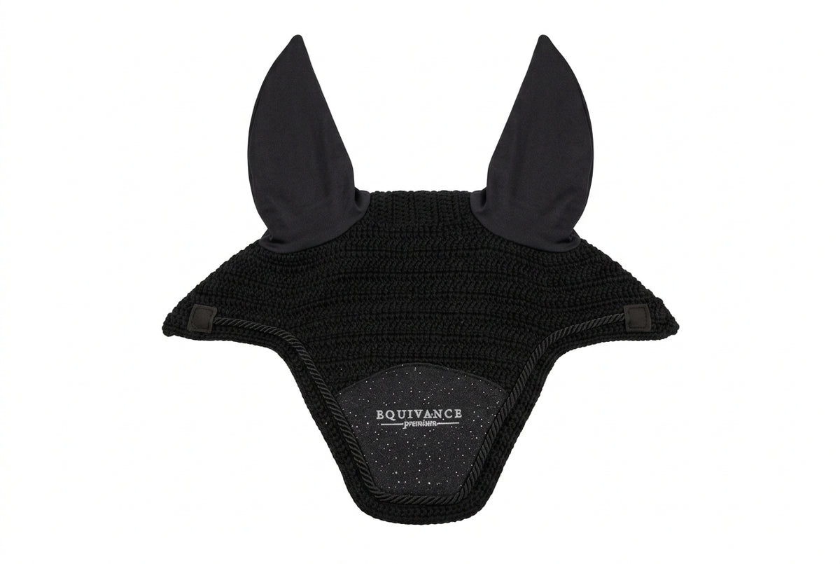 Full glitter black ear bonnet
