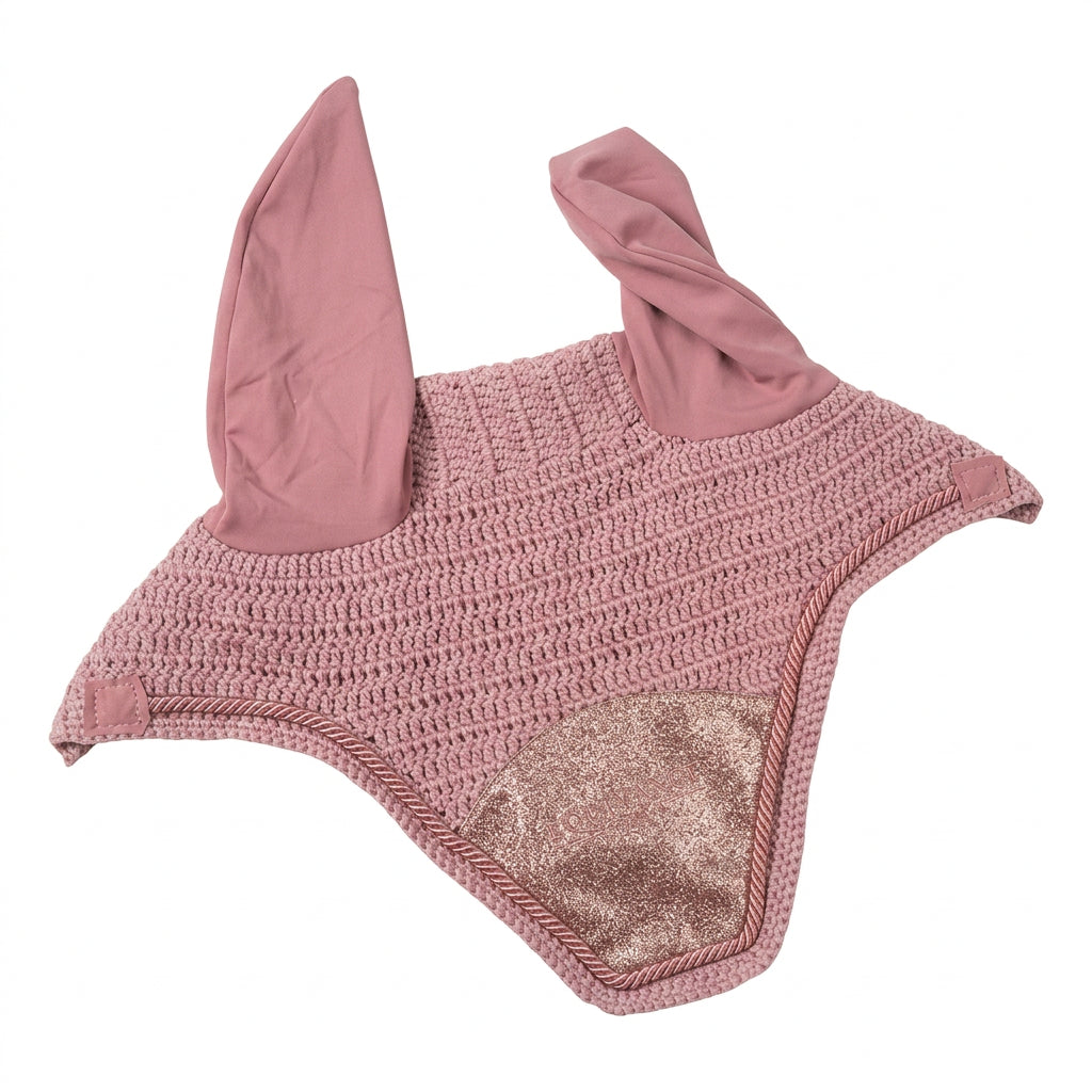 Full glitter pink ear bonnet