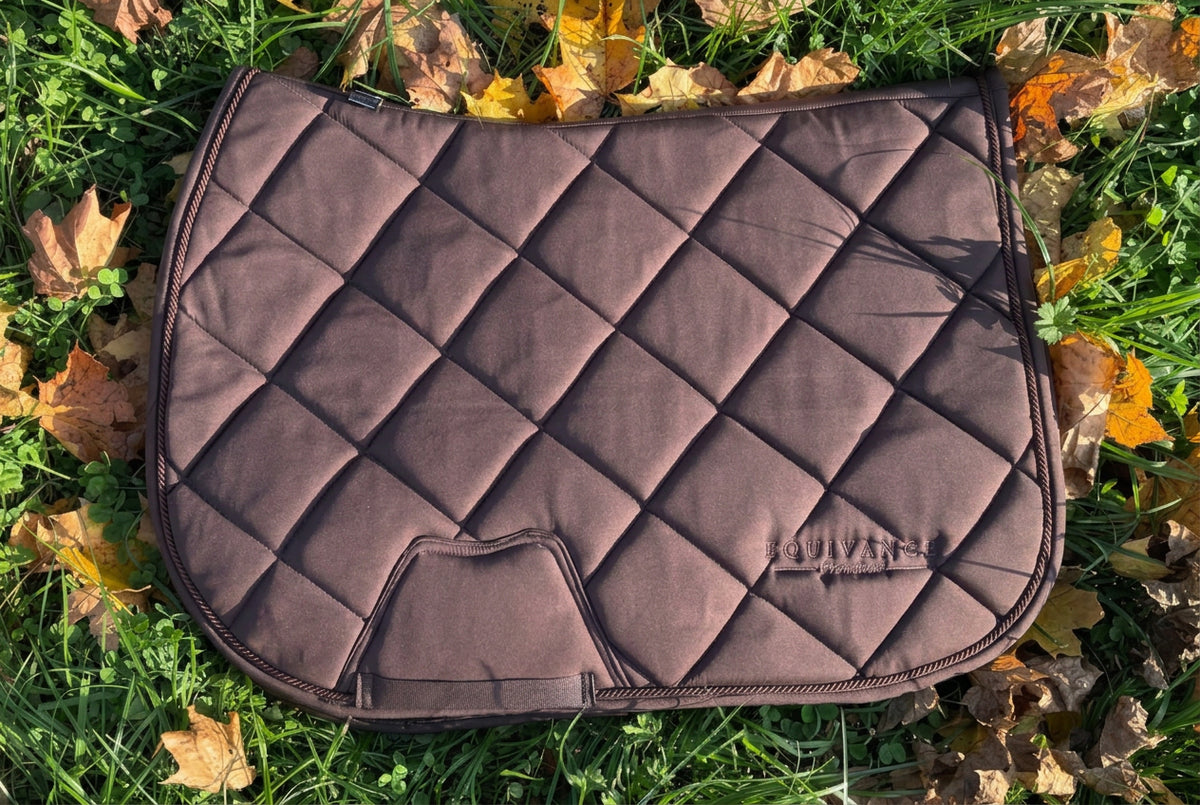 Soft-shell dark brown saddle pad