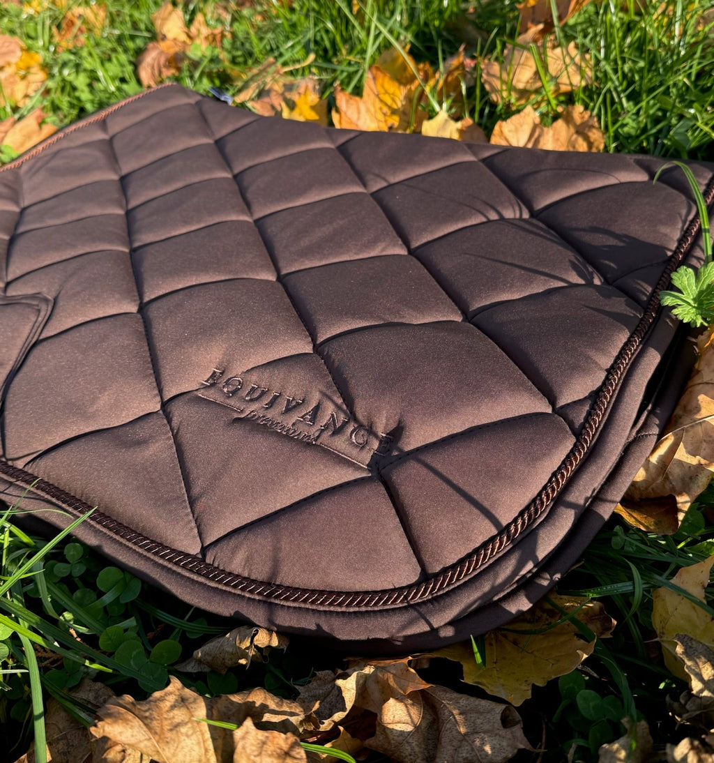 Soft-shell dark brown saddle pad