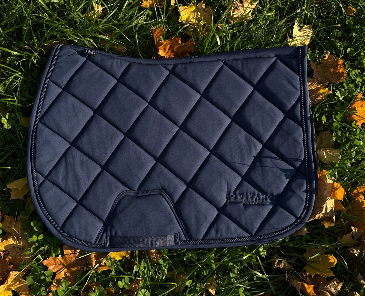 Soft-shell dark blue saddle pad